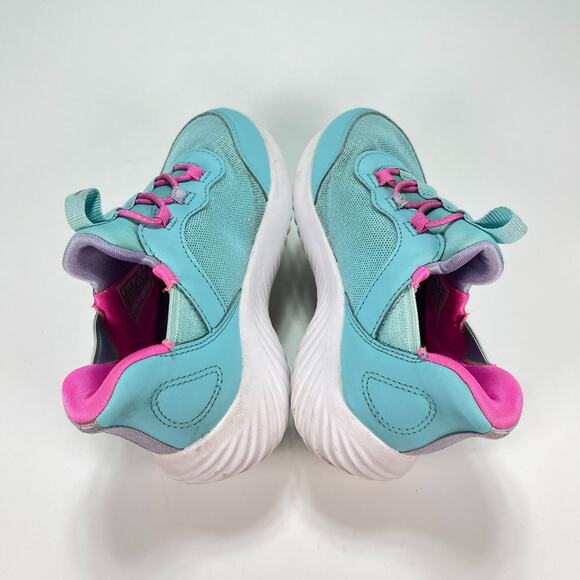 Skechers Slip-ins Bounder Blue Pink Kids Sneakers Comfort Shoes Youth Size 9 - Picture 7 of 10